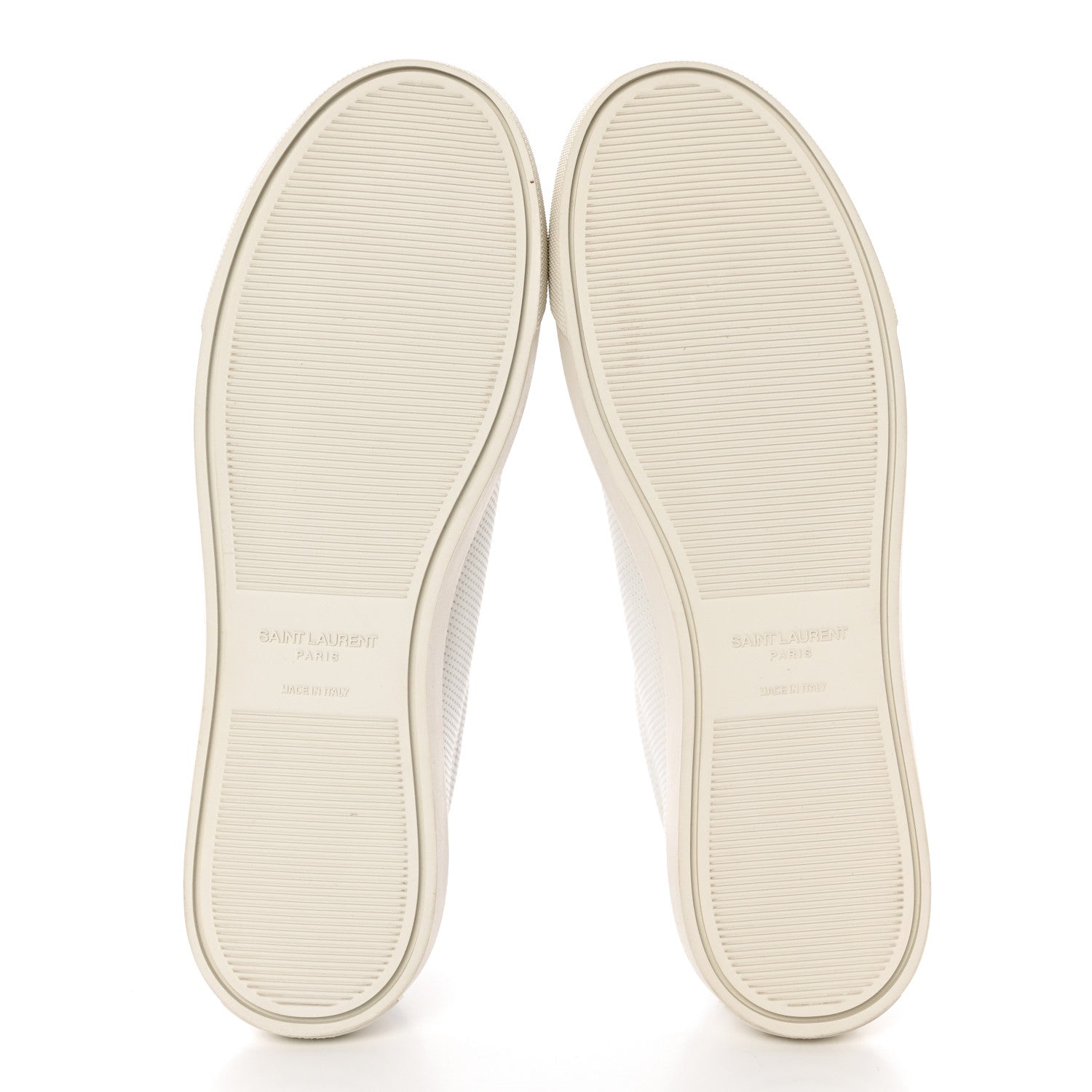 Saint Laurent Perforated Calfskin Cheetah Print Andy Low Top Sneakers 40.5 White Black 6 of 10