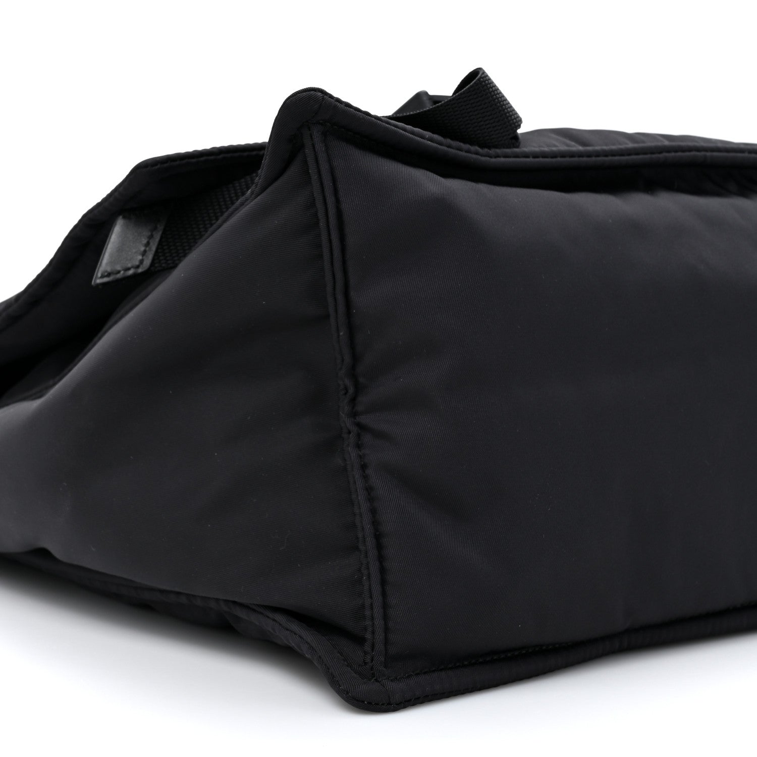 Prada Tessuto Nylon Saffiano Logo Messenger Bag Black 9 of 9