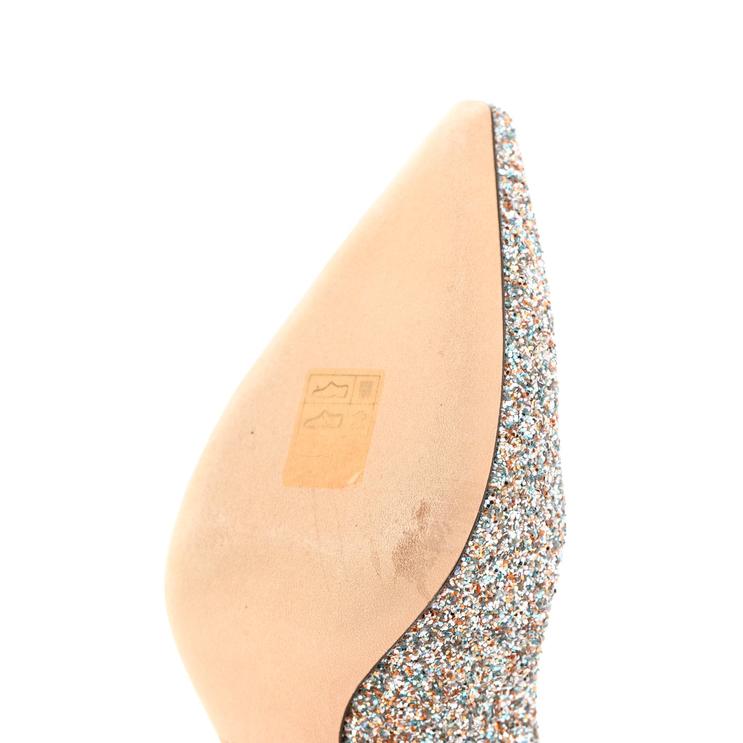 Glitter Pointy Toe Romy 85 Pumps 36 Silver Multicolor