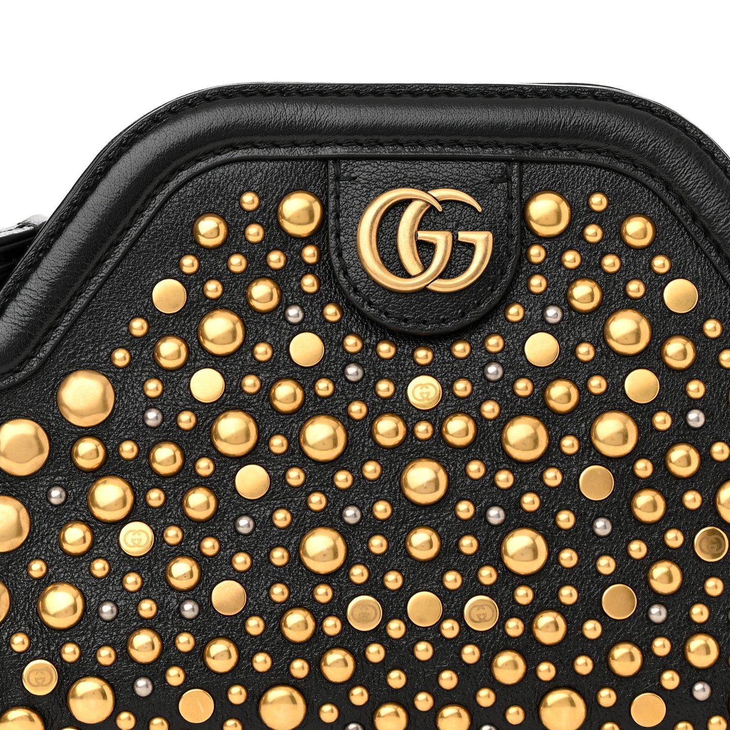 Calfskin Studded Small Re(Belle) Crossbody Bag Black