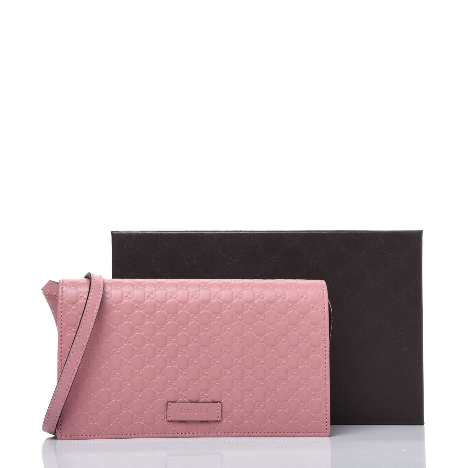 Gucci Microguccissima Crossbody Wallet Soft Pink 10 of 10
