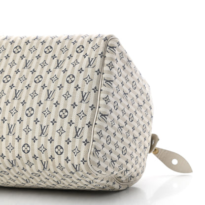 Louis Vuitton Mini Lin Croisette Speedy 30 Blue 9 of 11