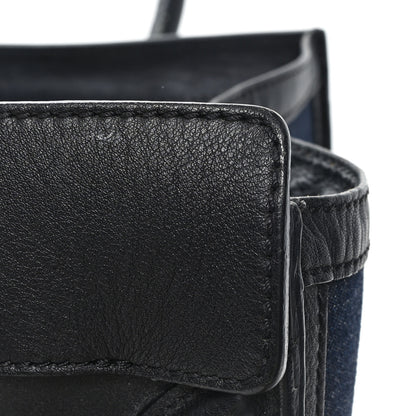 Celine Calfskin Denim Mini Luggage Black Navy 11 of 12