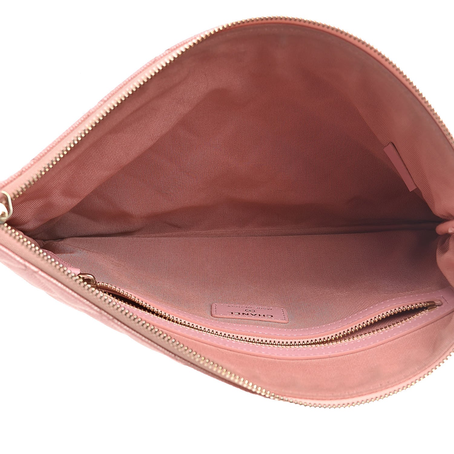 Chanel Iridescent Caviar Quilted Medium Cosmetic Case Rose Pink 5 of 9
