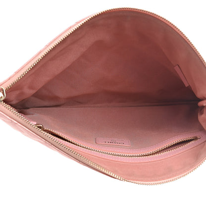 Chanel Iridescent Caviar Quilted Medium Cosmetic Case Rose Pink 5 of 9