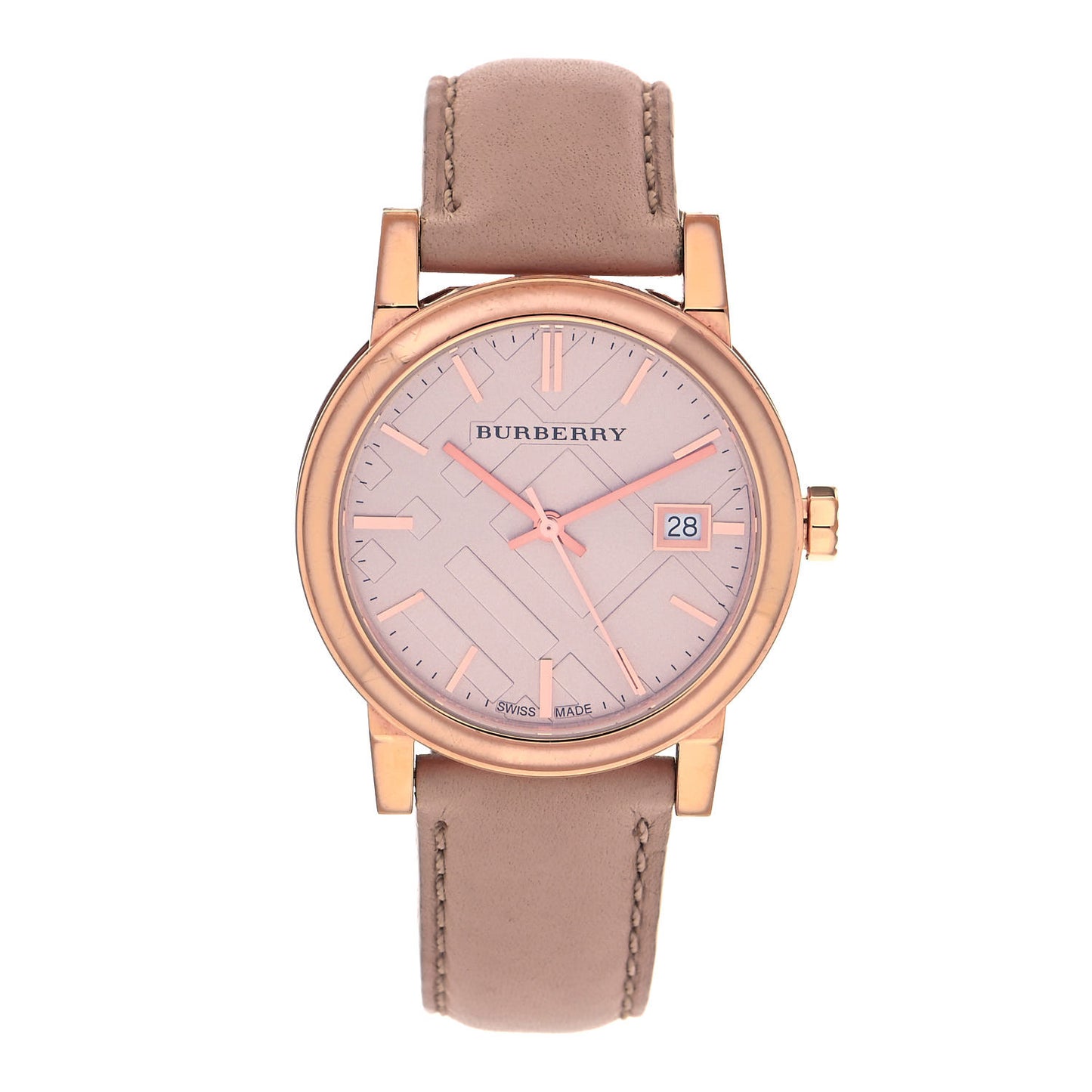 Stainless Steel Calfskin 33mm The City Quartz Watch Nude BU9109