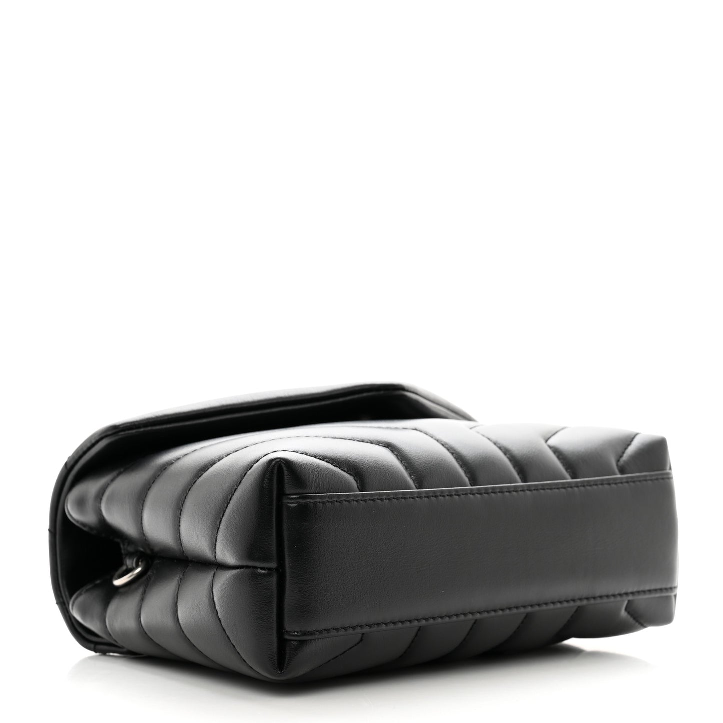 Calfskin Y Quilted Monogram Toy Loulou Crossbody Bag Black