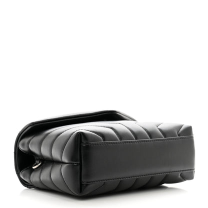 Saint Laurent Calfskin Y Quilted Monogram Toy Loulou Crossbody Bag Black 5 of 12