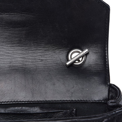Saint Laurent Grained Calfskin Matelasse Chevron Monogram Classic Baby Chain Bag Black 14 of 14