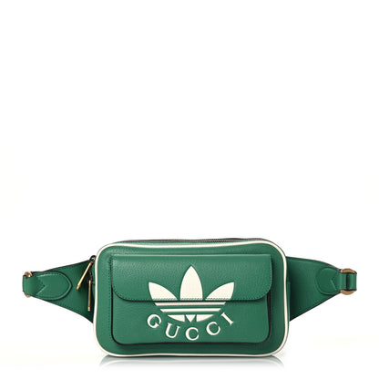 Gucci X ADIDAS Textured Dollar Calfskin Belt Bag Green 1 of 15