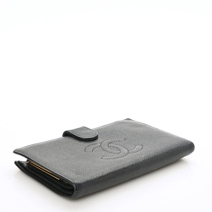 Chanel Caviar Timeless CC French Wallet Black 5 of 8