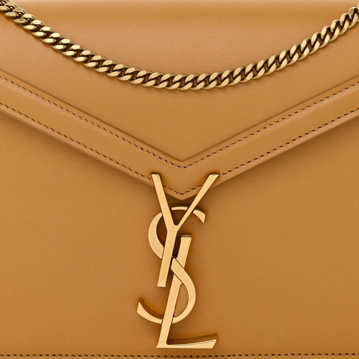Smooth Calfskin Monogram Cassandra Clasp Bag Cappuccino