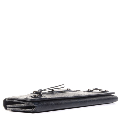 Balenciaga Agneau Classic Hardware Money Wallet Dark Night 4 of 11