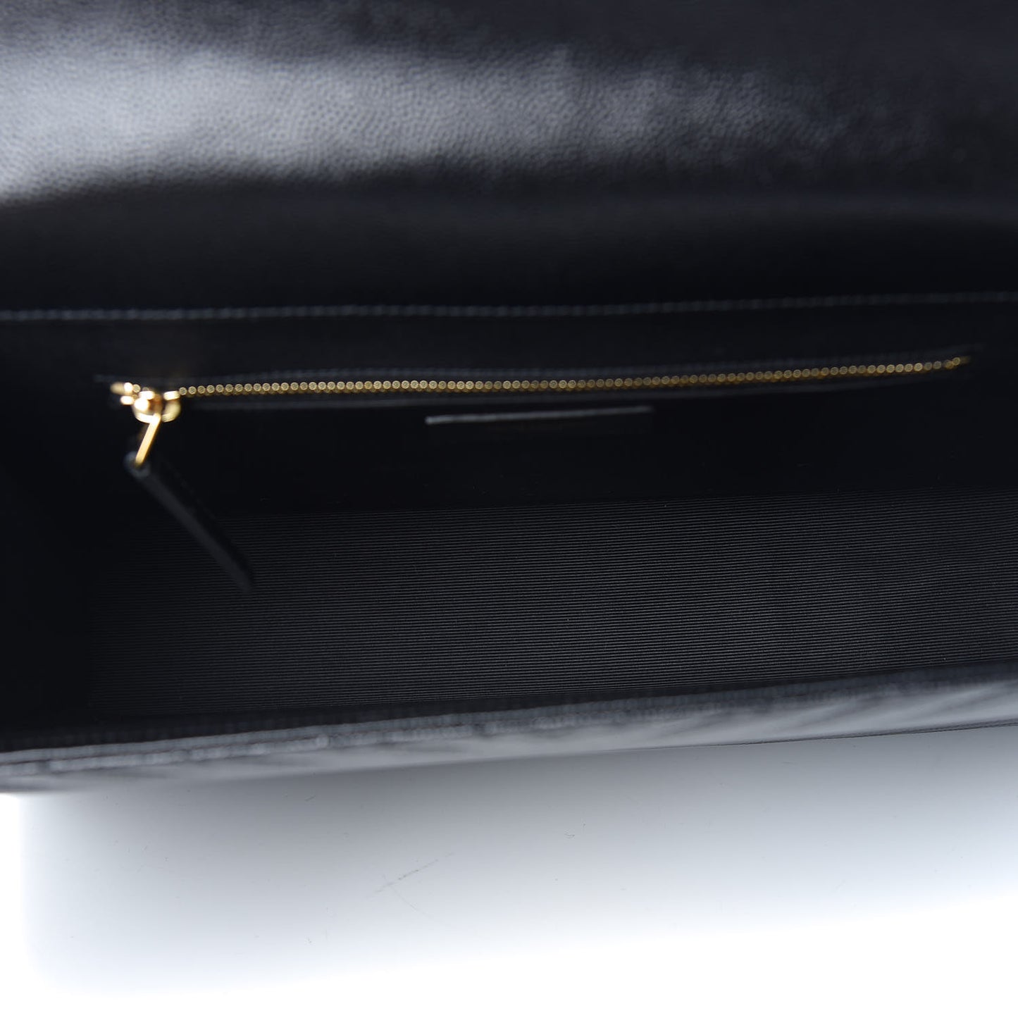 Grain De Poudre Matelasse Chevron Large Monogram Satchel Black