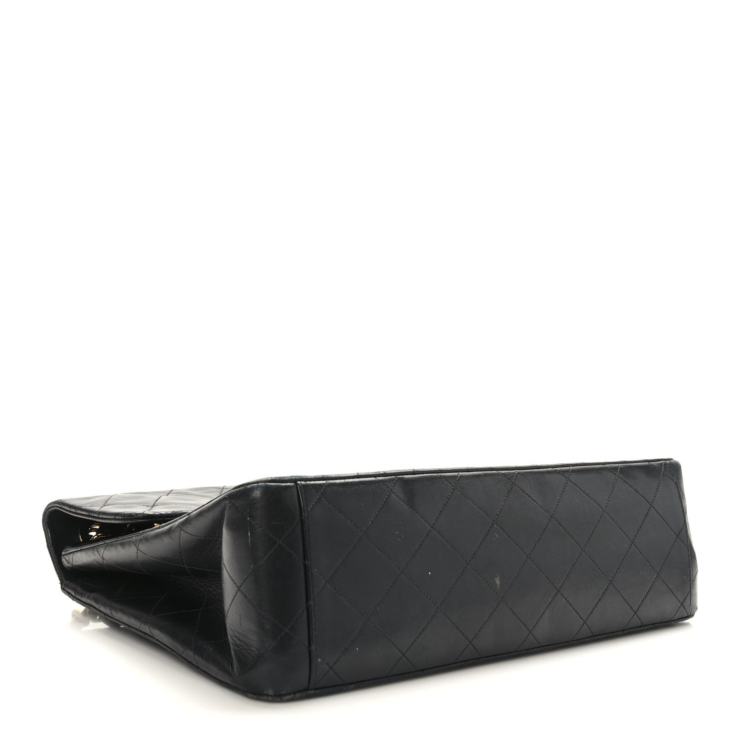 Chanel Lambskin Quilted XL Jumbo Single Flap Black 4 of 10