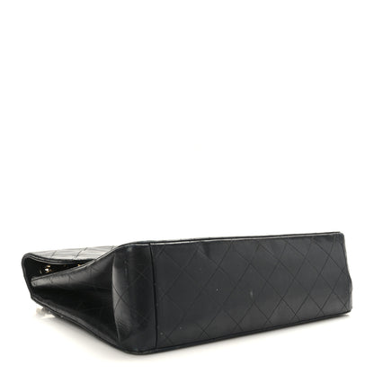 Chanel Lambskin Quilted XL Jumbo Single Flap Black 4 of 10
