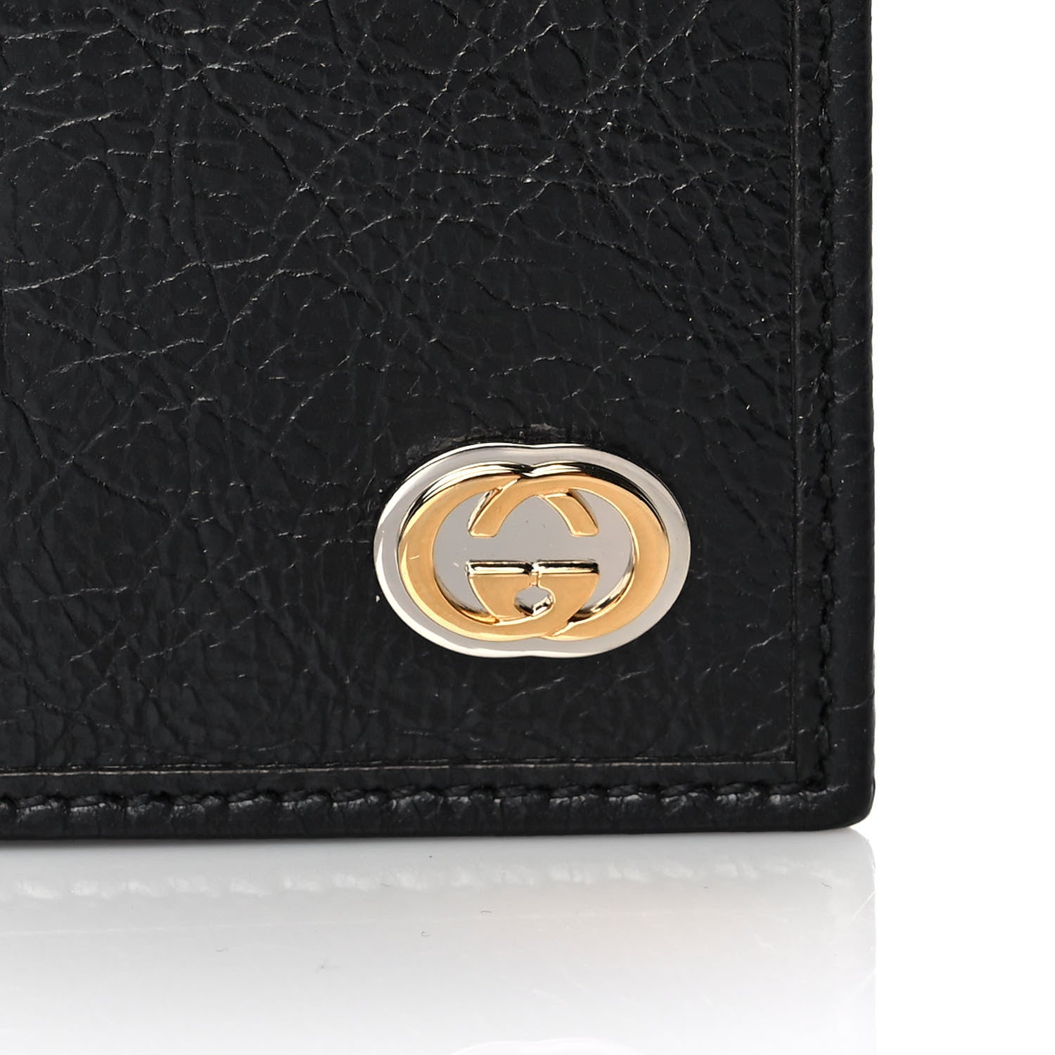Gucci Fluffy Calfskin Morpheus Bi-Fold Wallet Black 7 of 8