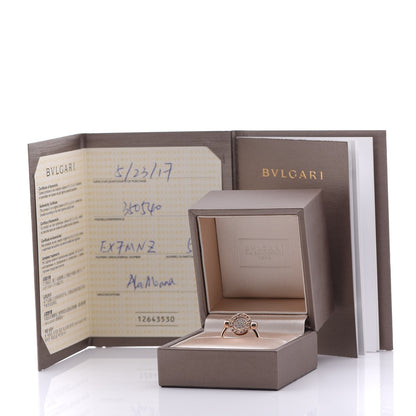 Bulgari BVLGARI 18K Rose Gold Diamond Mother of Pearl Bvlgari Bvlgari Ring 46.5 5 9 of 9