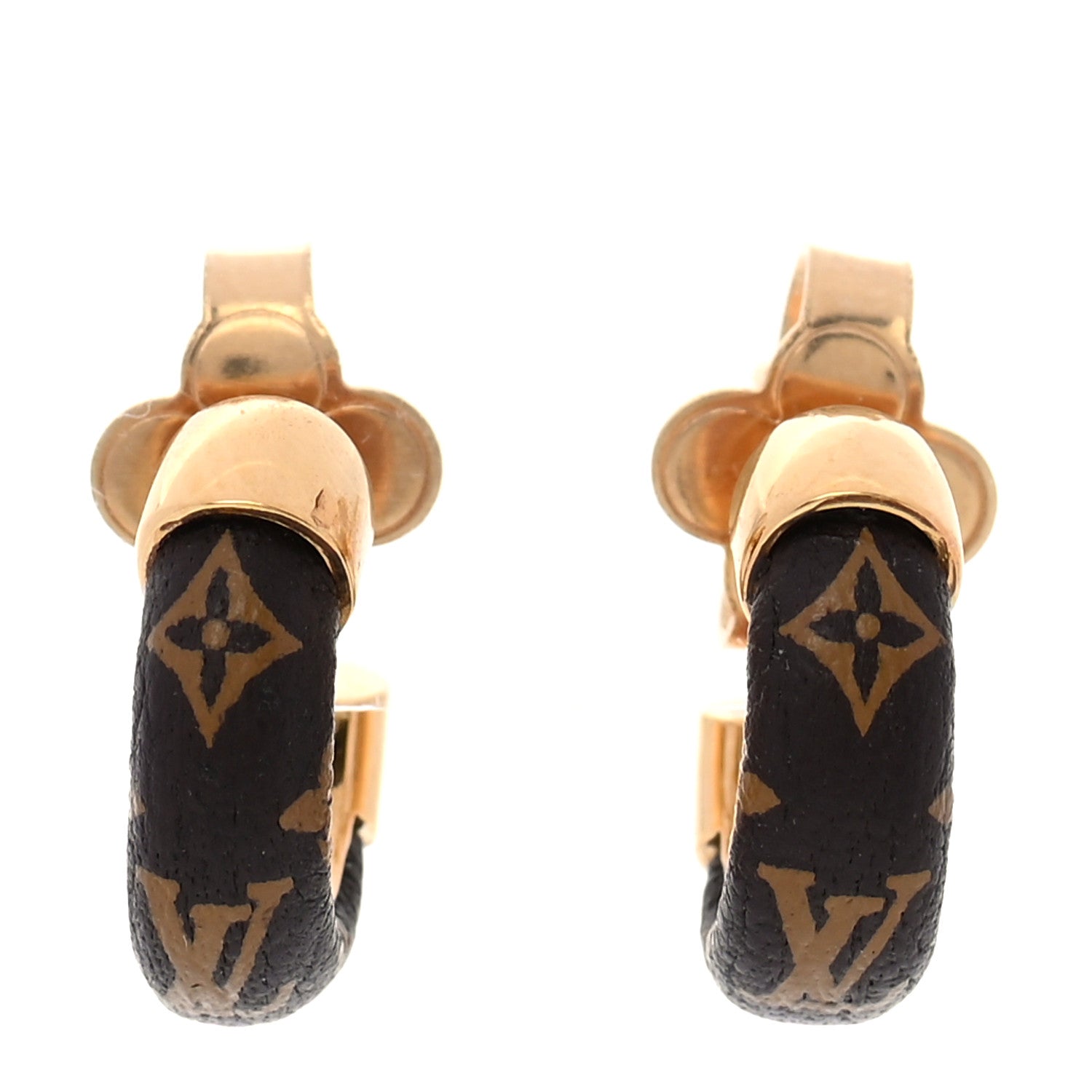 Louis Vuitton Monogram Wild Mini Hoop Earrings 1 of 4