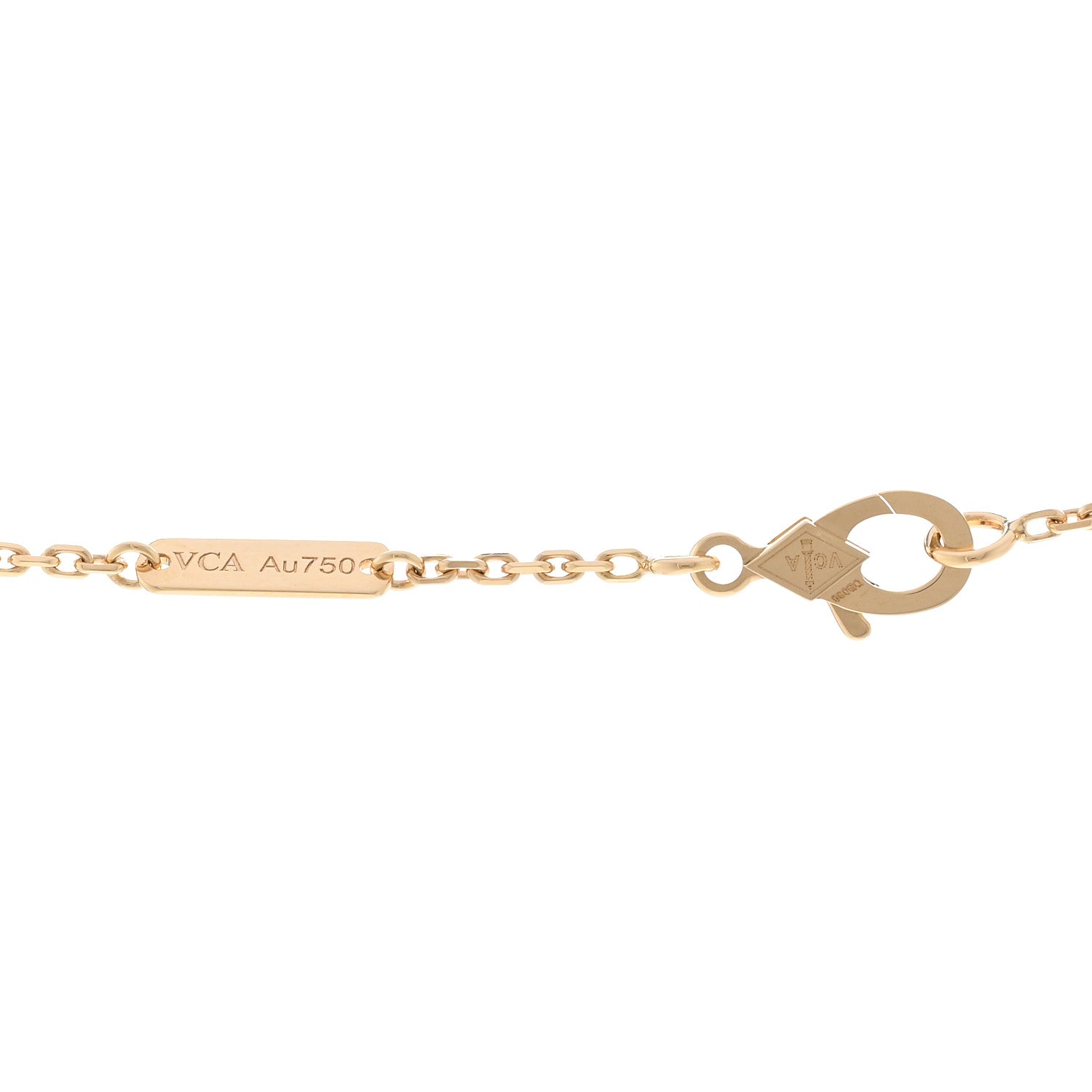 Van Cleef & Arpels 18K Yellow Gold Mother of Pearl Lucky Alhambra Butterfly Pendant Necklace 4 of 4