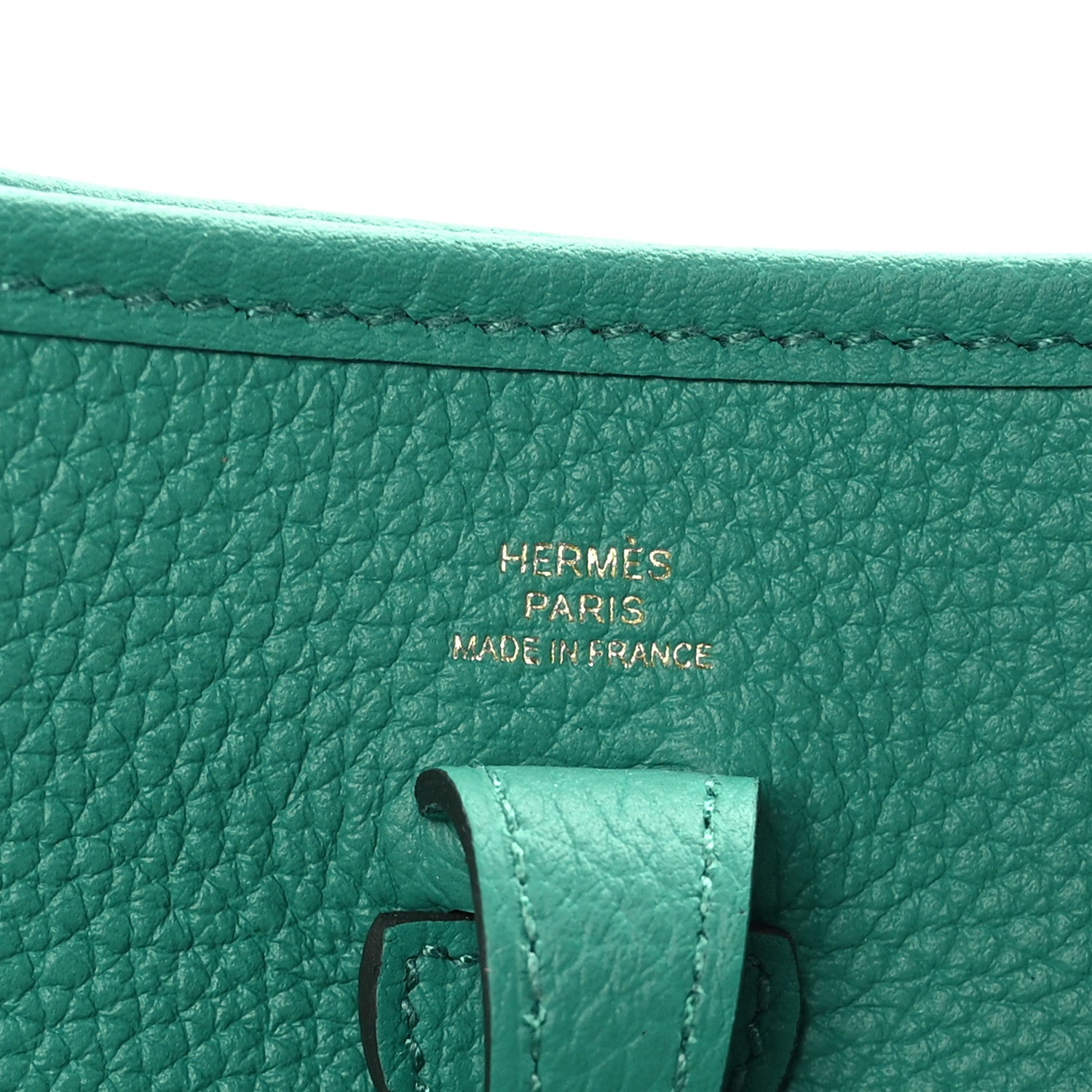 Hermes Taurillon Clemence Evelyne TPM Vert Jade 5 of 8
