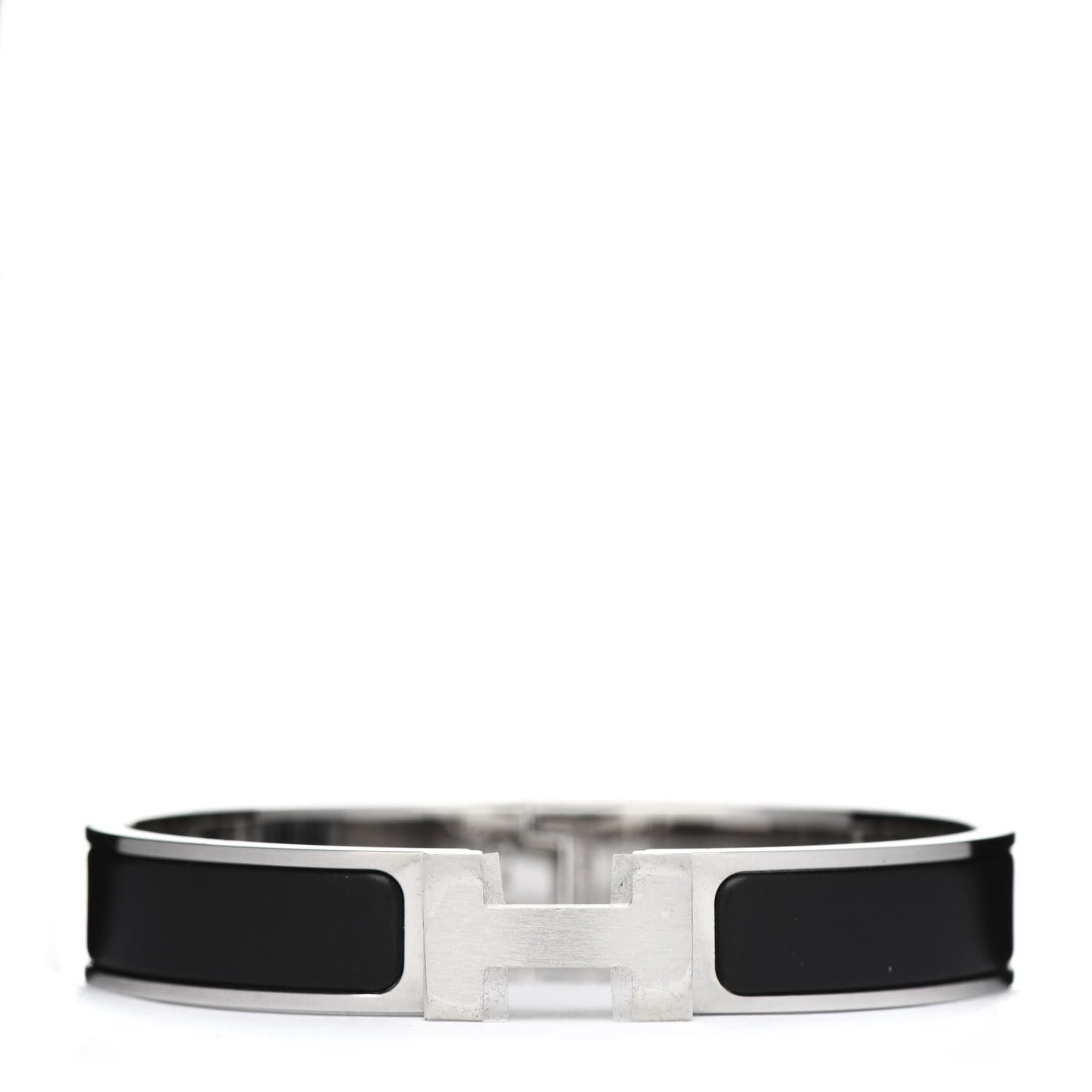 Matte Enamel Narrow Clic Clac HH Bracelet GM Black