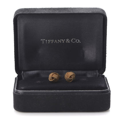 Tiffany 18K Yellow Gold Twist Knot Earrings 5 of 5