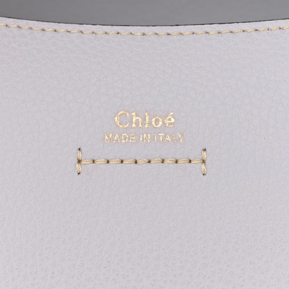 Chloe Grained Calfskin Small Darryl Saddle Crossbody Bag Light Cloud 6 of 12