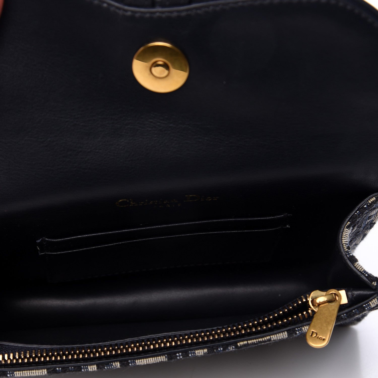 Christian Dior Oblique Saddle Belt Bag Blue 5 of 13