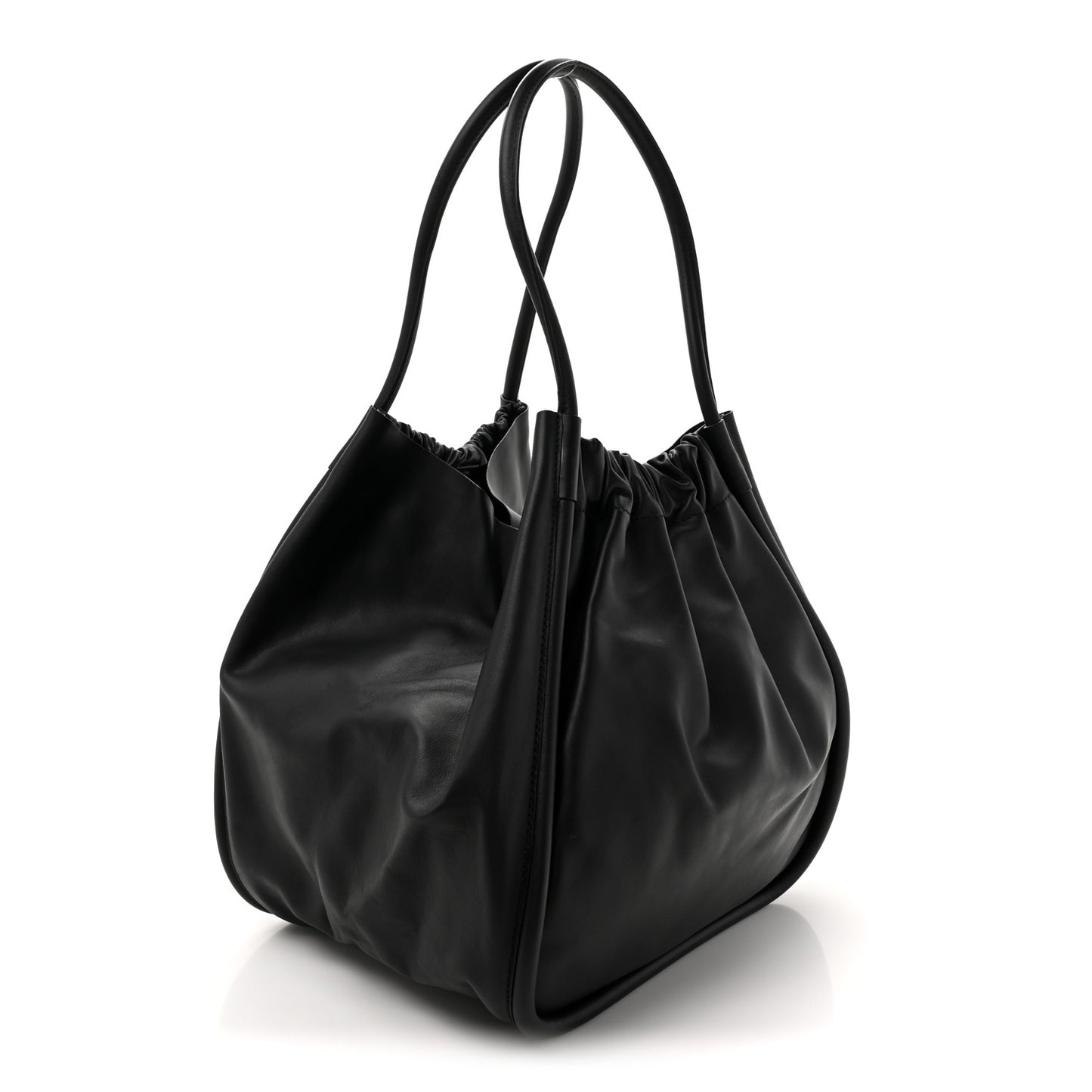 Calfskin XL Ruched Tote Black