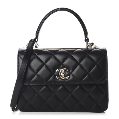 Chanel Lambskin Quilted Small Trendy CC Dual Handle Flap Bag Black 1 of 12