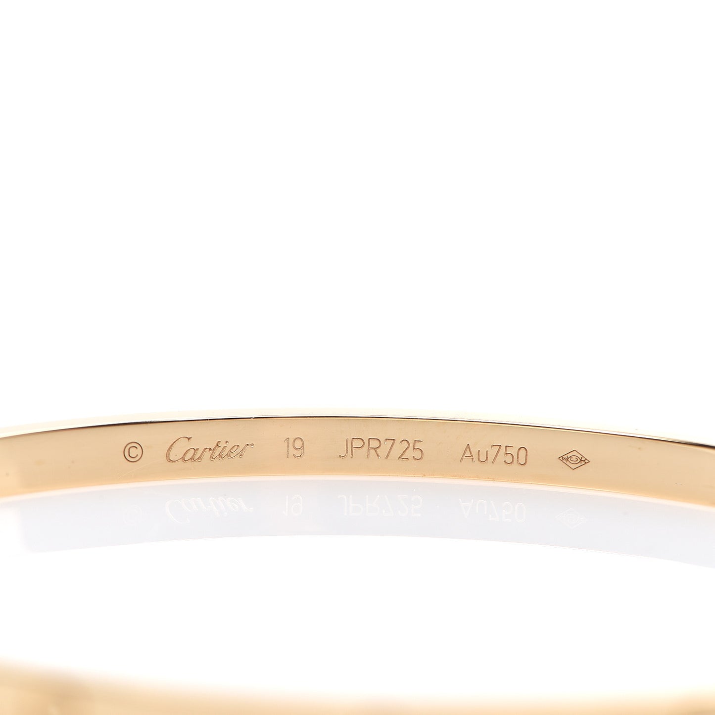 18K Yellow Gold Small LOVE Bracelet 19