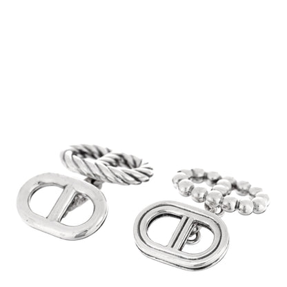 Hermes Sterling Silver Chaine d'Ancre Alea II Cufflinks 1 of 4