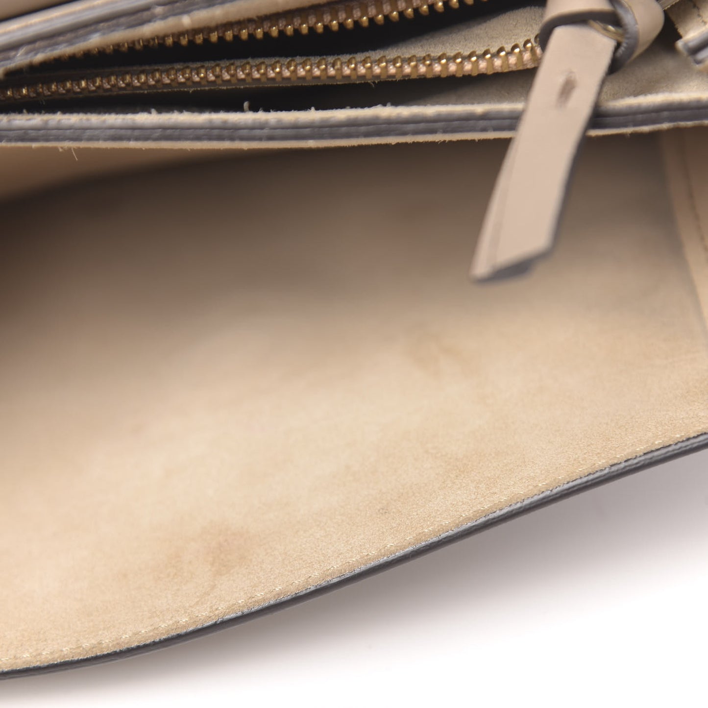 Calfskin Suede Medium Faye Shoulder Bag Motty Grey