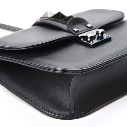 Valentino Garavani Vitello Small Glam Lock Rockstud Flap Black 6 of 8