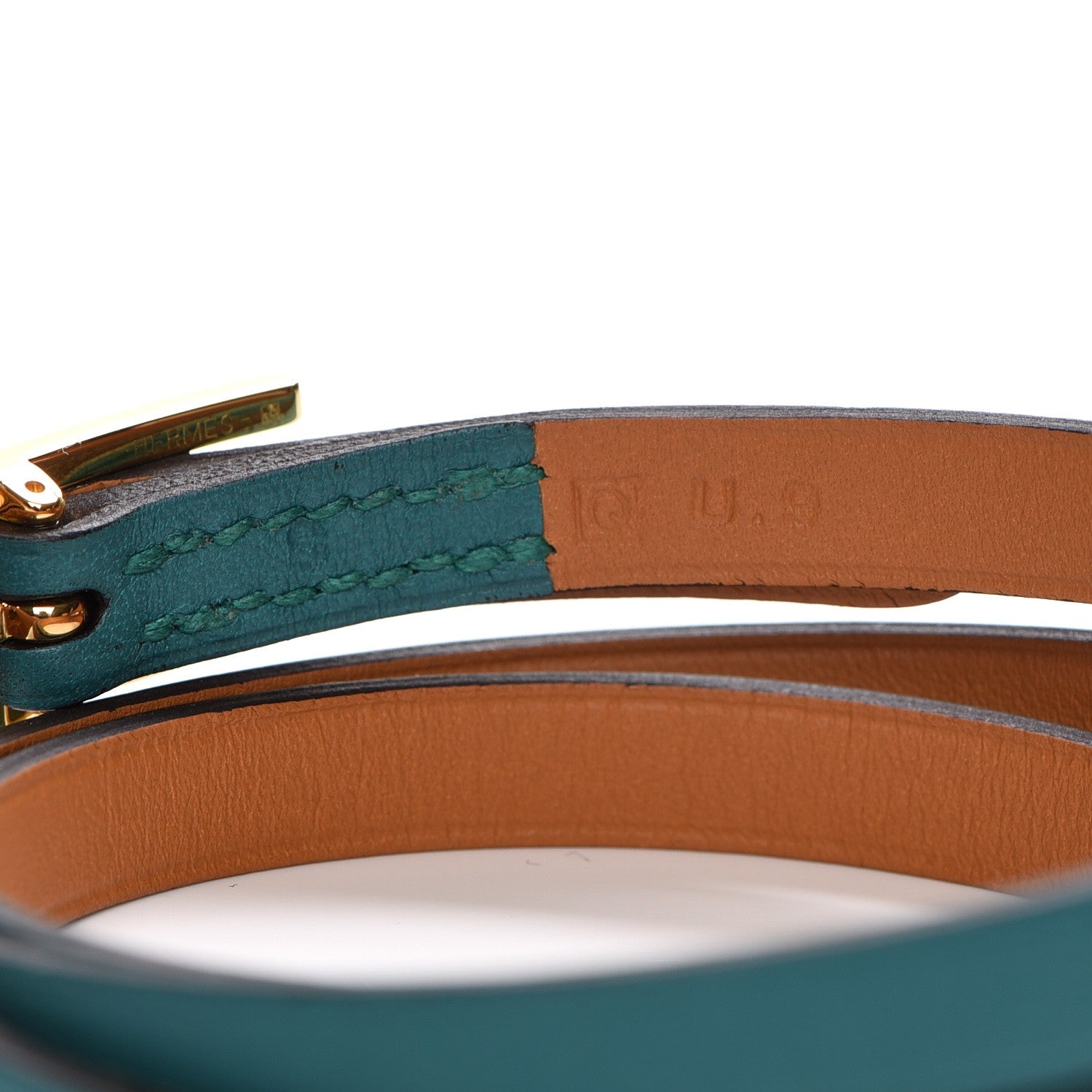 Hermes Swift Hapi 3 MM Triple Tour Wrap Bracelet Malachite 5 of 12