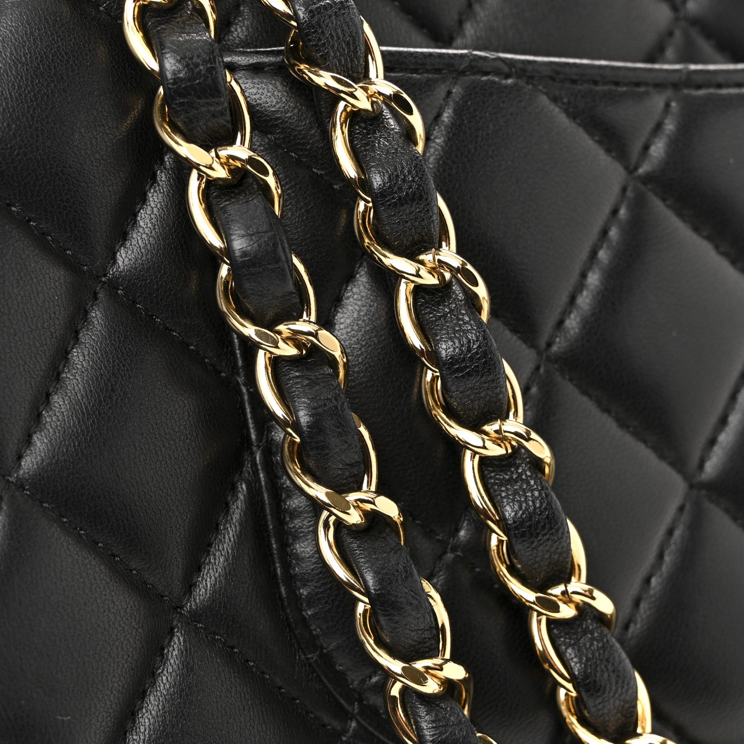 Chanel Lambskin Quilted Medium Double Flap Black 10 of 11