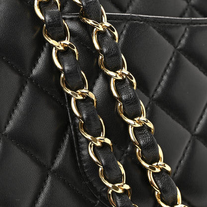 Chanel Lambskin Quilted Medium Double Flap Black 10 of 11