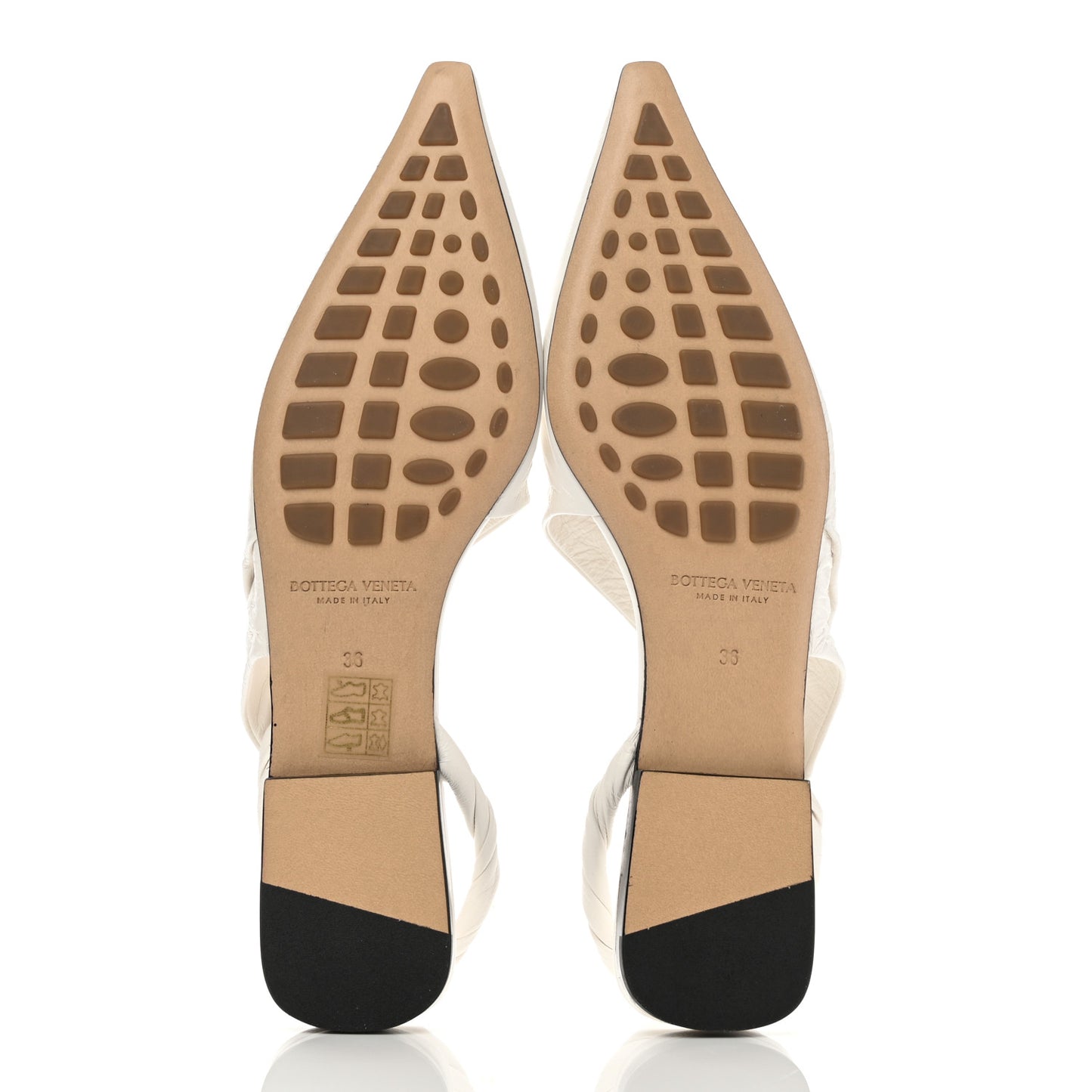 Nappa BV Point Ballet Flats 36 White