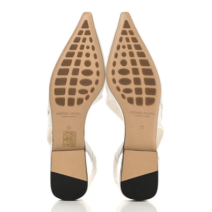 Bottega Veneta Nappa BV Point Ballet Flats 36 White 5 of 8