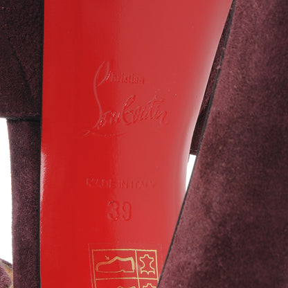 Christian Louboutin Velours Applique 140 Platform Heels Plum 39 6 of 7