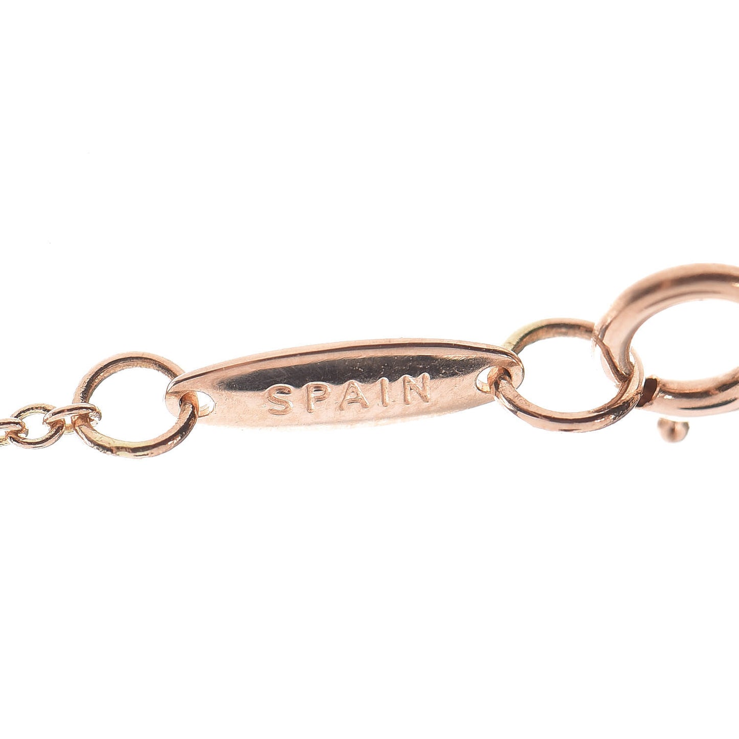 18K Rose Gold Diamond .03ct Elsa Peretti Diamonds by the Yard Pendant Necklace