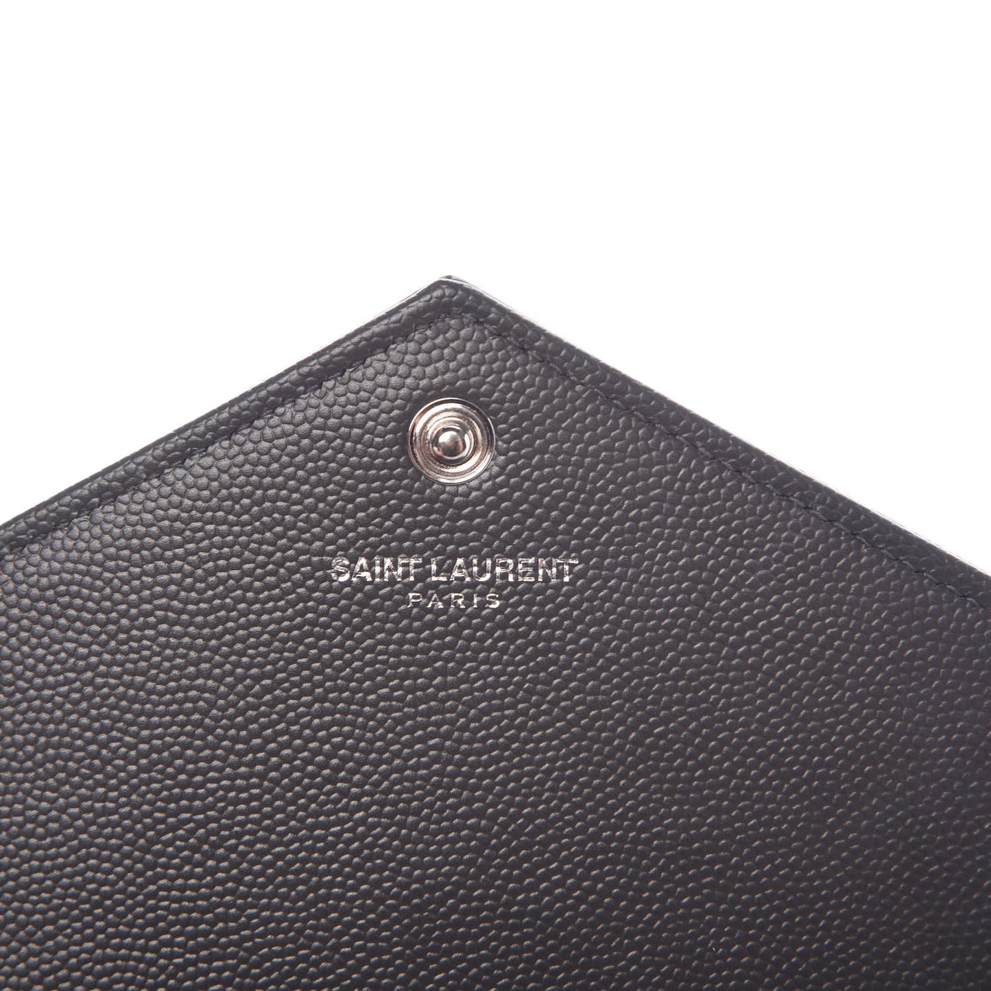 Grain De Poudre Matelasse Chevron Monogram Envelope Chain Wallet Coal