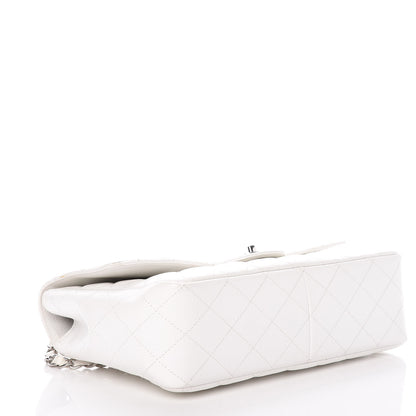 Chanel Caviar Quilted Jumbo Single Flap White 4 of 14