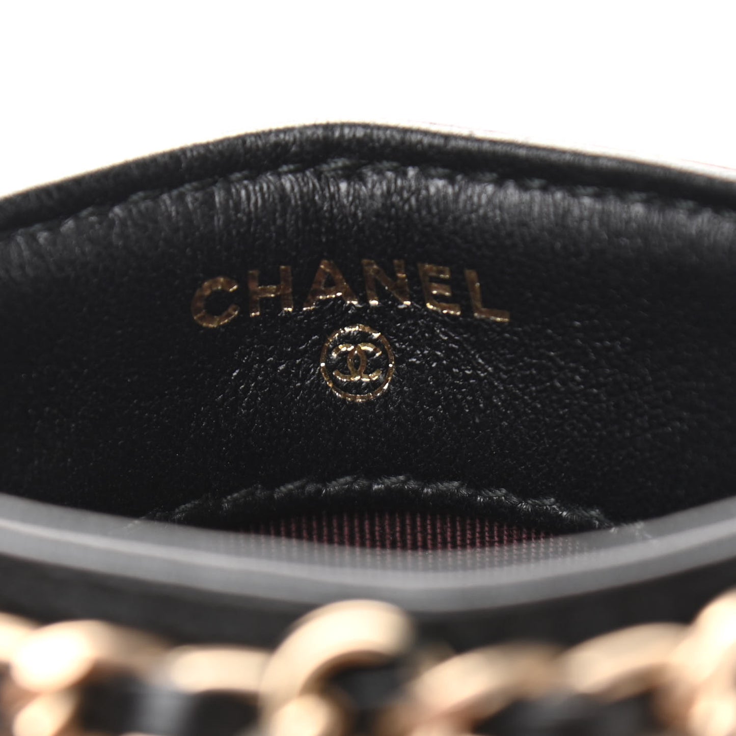 Lambskin Tech Me Out Clutch With Chain Black