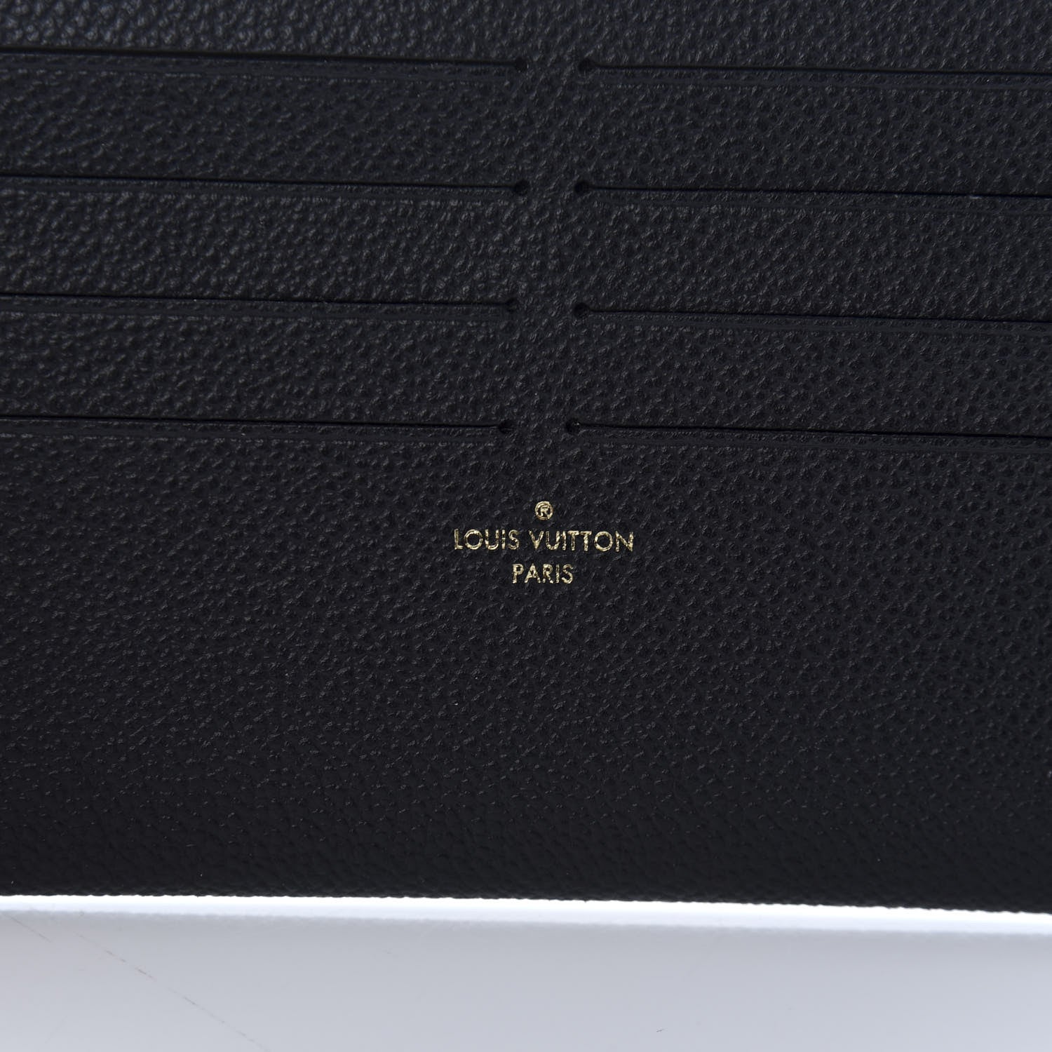 Louis Vuitton Calfskin Felicie Chain Wallet Card Holder Insert Black 6 of 6