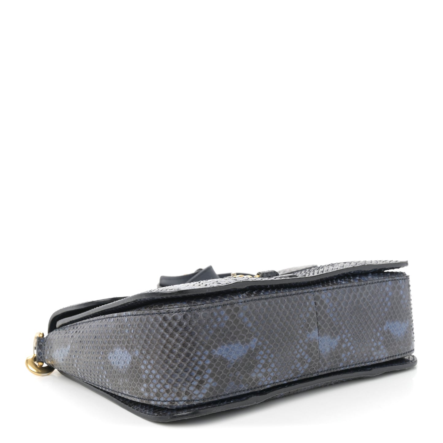 Snakeskin Small Jackie Shoulder Bag Blue