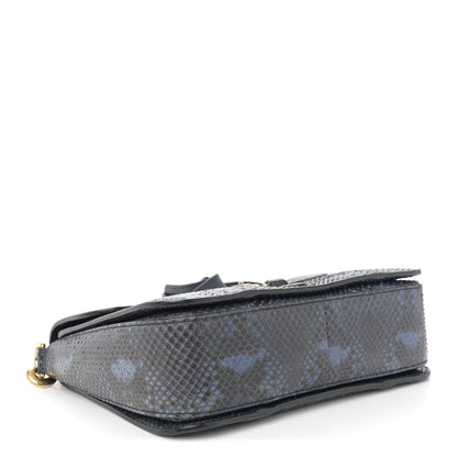 Gucci Snakeskin Small Jackie Shoulder Bag Blue 4 of 15