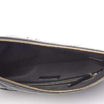 Chanel Calfskin Quilted Pearl Medium Cosmetic Case Black 5 of 11