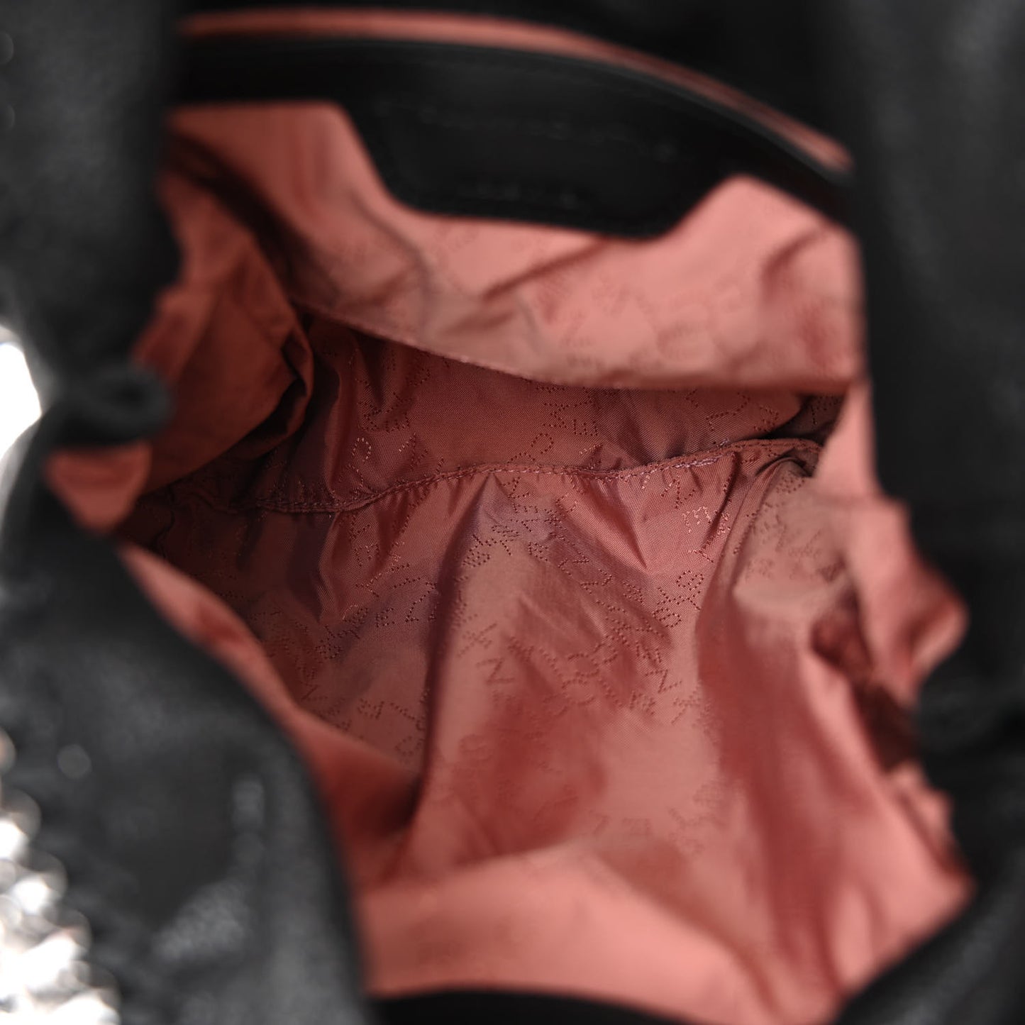Shaggy Deer Mini Falabella Fold Over Tote Black